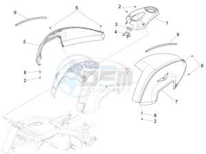 California 1400 Touring ABS 1380 drawing Tank cover