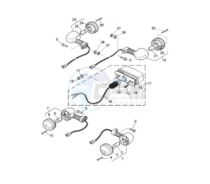 WR F 450 drawing FLASHER LIGHT EURO KIT