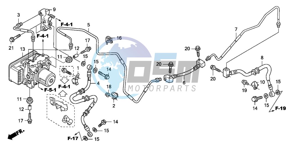 REAR BRAKE PIPE (NSS250EX)