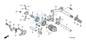 TRX450ER9 Australia - (U / SEL) drawing GEARSHIFT DRUM