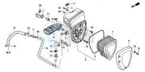 VTX1300S drawing AIR CLEANER