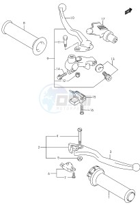 GZ250 (K3) drawing HANDLE LEVER (MODEL K3)