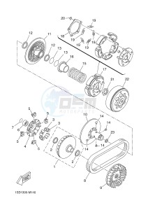 YP400R X-MAX 400 X-MAX 400 (1SD1 1SD1 1SD1) drawing CLUTCH