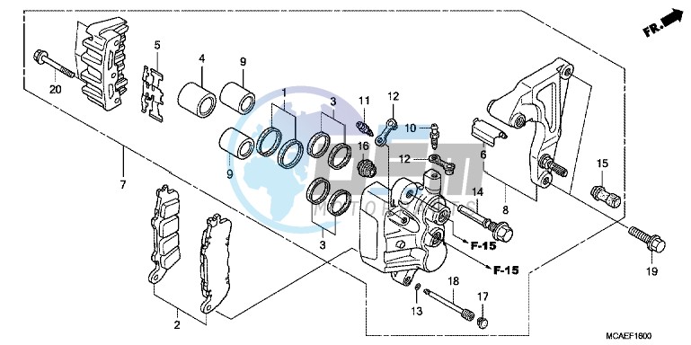 REAR BRAKE CALIPER