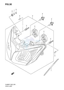 DL650 (E2) V-Strom drawing HEADLAMP (E2 E19 P37)