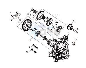 JET 4 125cc drawing CRANKCASE RIGHT / OILPUMP