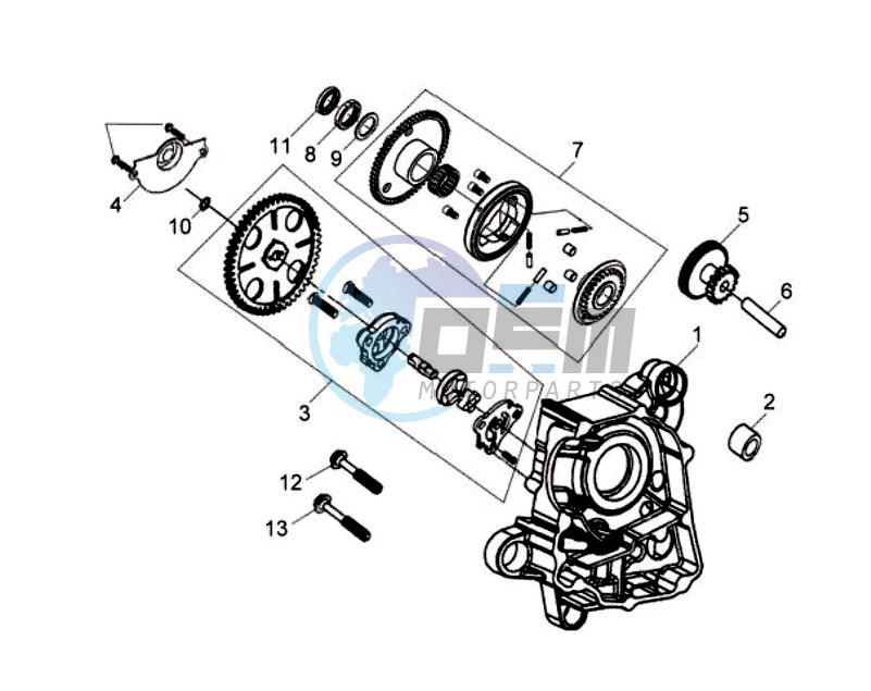 CRANKCASE RIGHT / OILPUMP