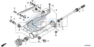 VT750C2SD UK - (E) drawing SWINGARM (VT750C/C2S/CA/CS)