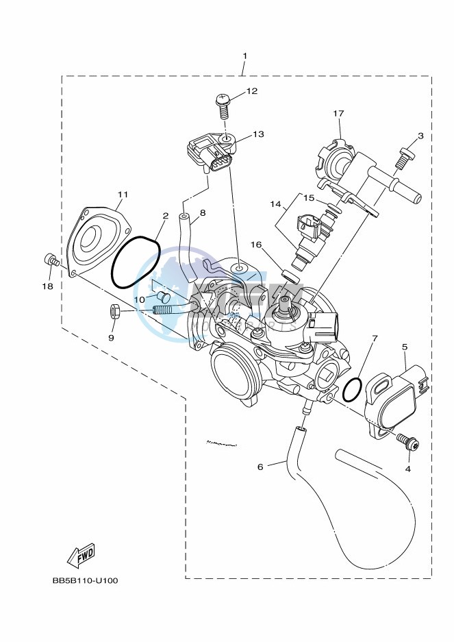 THROTTLE BODY ASSY 1