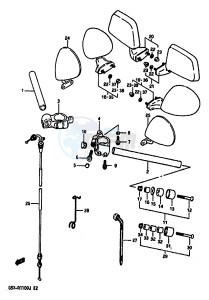 GSX-R1100 (G-H-J) drawing HANDLEBAR