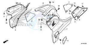 TRX420FA5G TRX420F Europe Direct - (ED) drawing SIDE COVER/TANK COVER