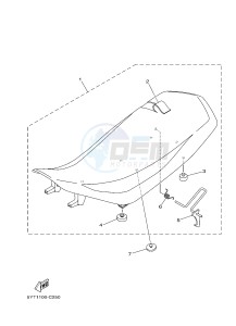 YFM350R YFM350RB RAPTOR 350 (10P9 10P9) drawing SEAT