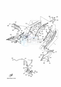 YZF250-A (B1X4) drawing SIDE COVER