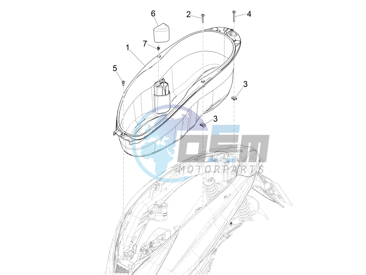 Helmet housing - Undersaddle