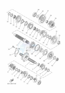 XSR700 MTM690-U (BJW1) drawing TRANSMISSION