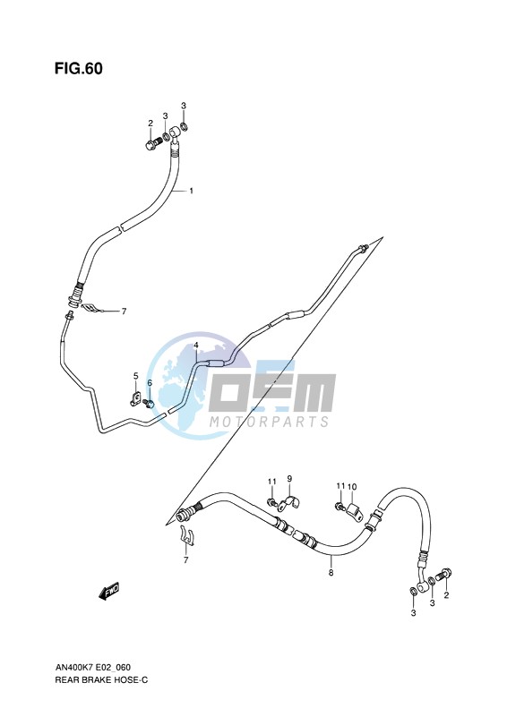 REAR BRAKE HOSE