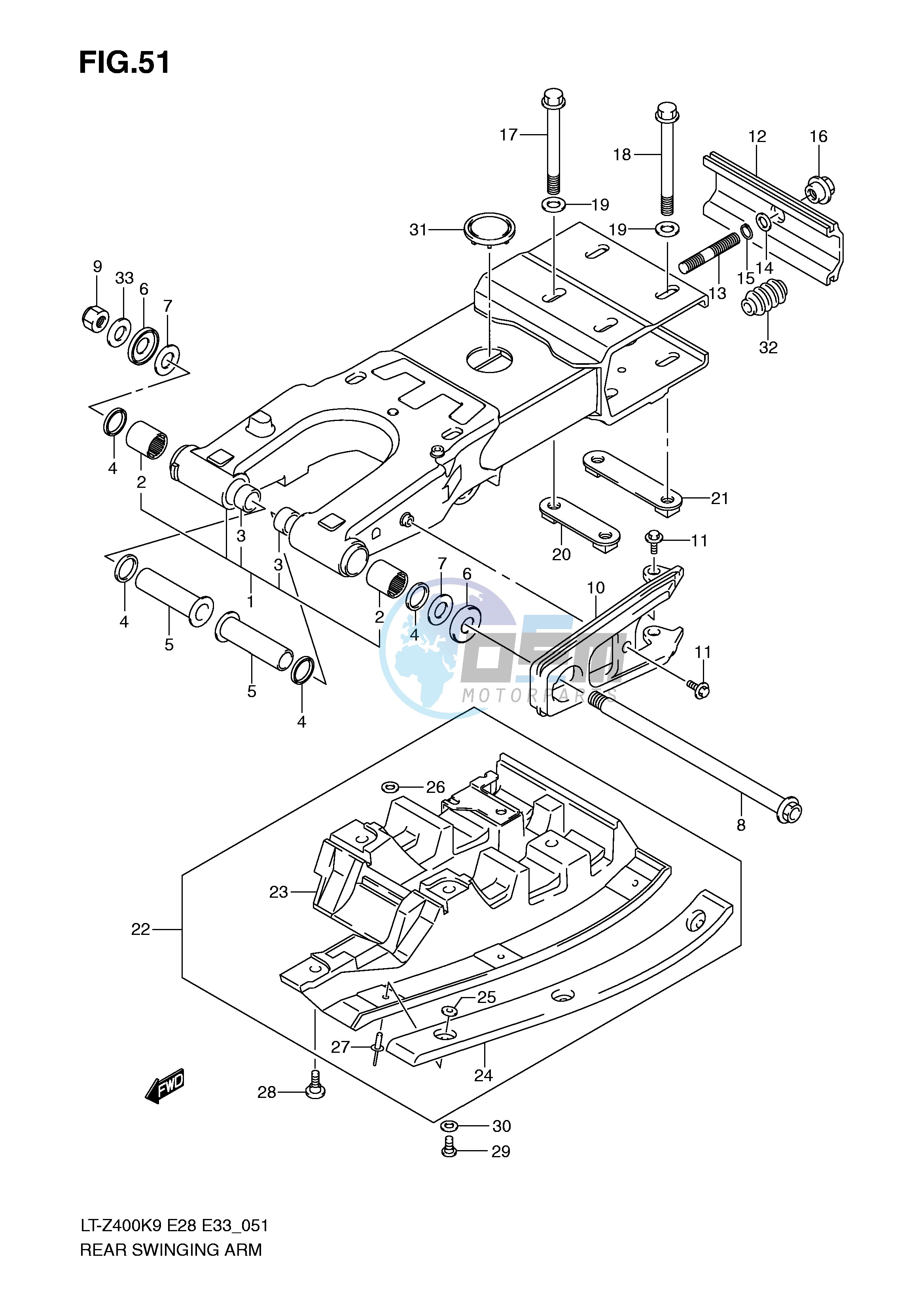 REAR SWINGING ARM