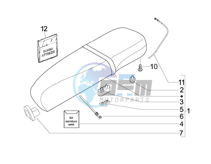 Saddle - Tool roll