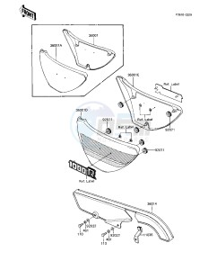 KZ 1000 R [EDDIE LAWSON REPLICA] (R1-R2) [EDDIE LAWSON REPLICA] drawing SIDE COVERS_CHAIN COVER