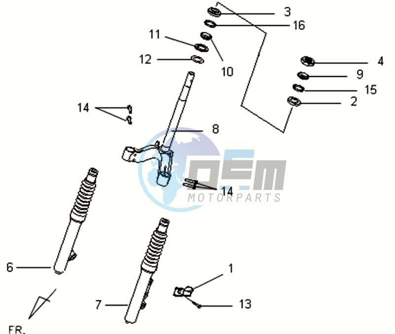 FRONT FORK/ STEERING HEAD BEARING