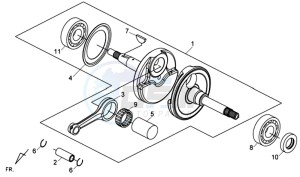 CITYCOM 300 EFI drawing CRANKSHAFT