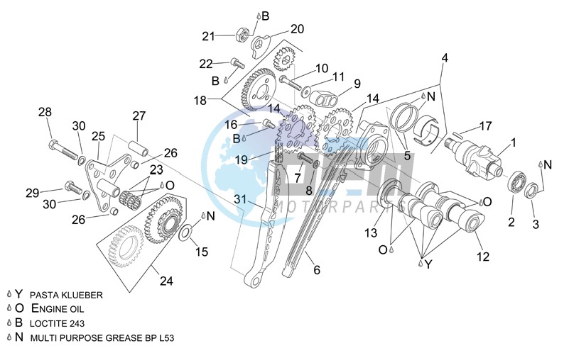 Rear cylinder timing system