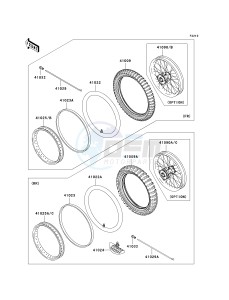 KX 65 A [KX65 MONSTER ENERGY] (A6F - A9FA) A8F drawing WHEELS_TIRES