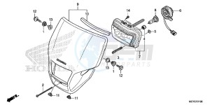 CRF450XE CRF450R Europe Direct - (ED) drawing HEADLIGHT