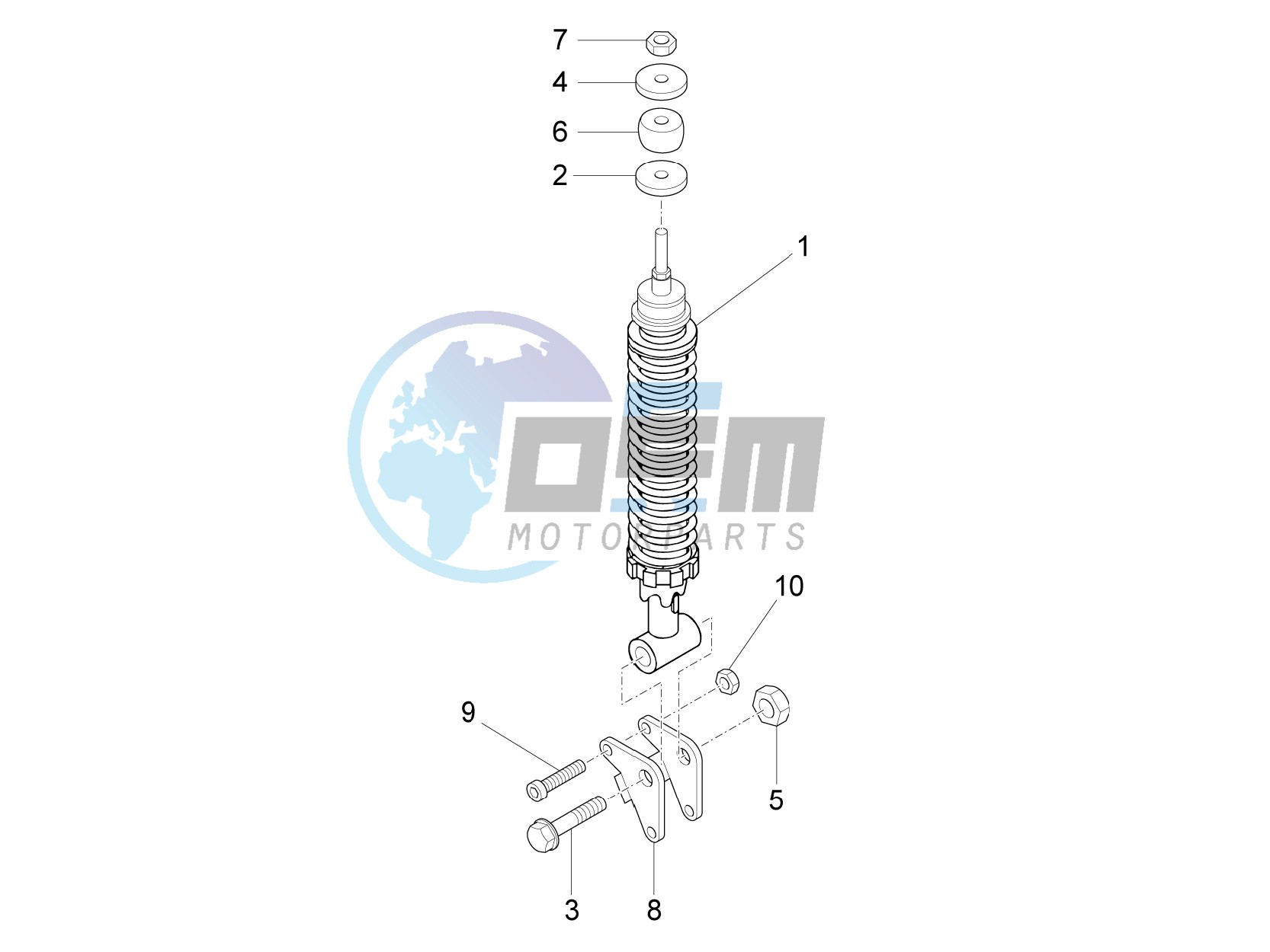 Rear suspension - Shock absorber/s