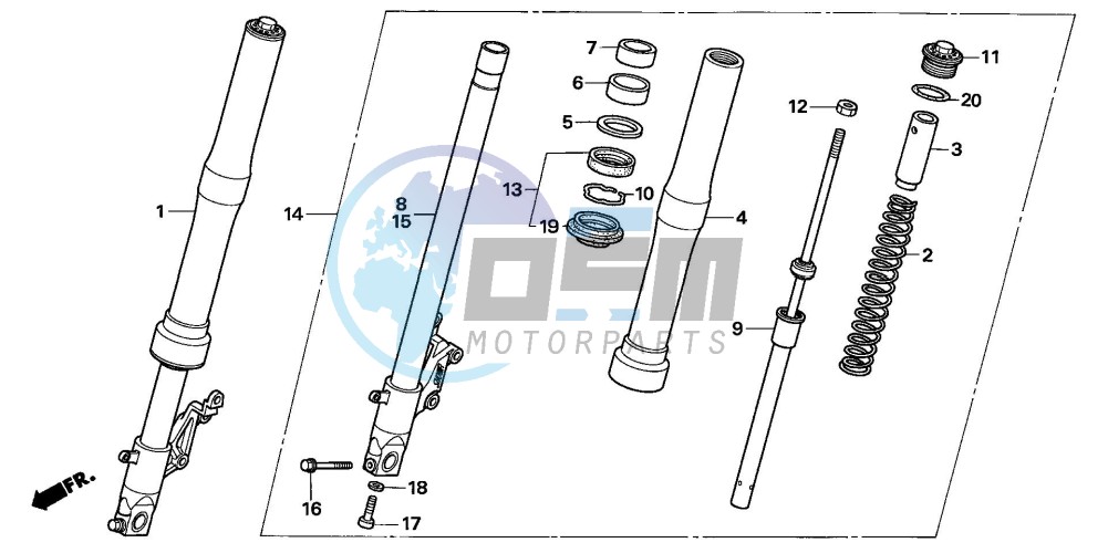 FRONT FORK (CB600F5/6)