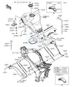 Z1000SX ZX1000LFF FR GB XX (EU ME A(FRICA) drawing Fuel Tank