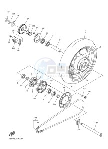 FZ8-S ABS FZ8 FAZER (ABS) 800 (1BD4 1BD6) drawing REAR WHEEL