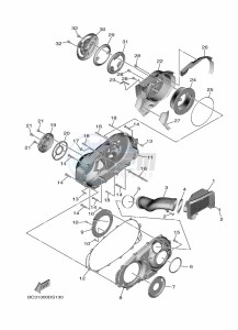 XP530-A TMAX SX ABS (BX3D) drawing CRANKCASE COVER 2