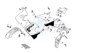 SENDA SM X-RACE - 50 CC EU2 drawing BODY MY07