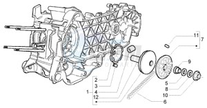 Liberty 125 Leader RST drawing Driving half pulley