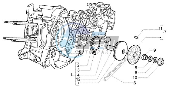 Driving half pulley