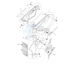 YZ 85 drawing SIDE COVER 5P+G7975AV-X-HV-X