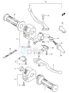 GN125 (E1) drawing HANDLE SWITCH (MODEL N,GN125ER)