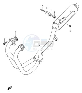 GS500E (E2) drawing MUFFLER