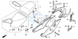 CBF1000A drawing SEAT/SEAT COWL