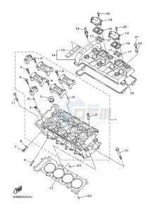 XJ6F 600 DIVERSION F (1CWV 1CWW) drawing CYLINDER HEAD