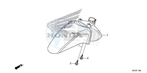 SH125AD SH125i UK - (E) drawing FRONT FENDER