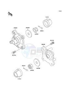 KLF300 4x4 KLF300C6F EU GB drawing Front Hub