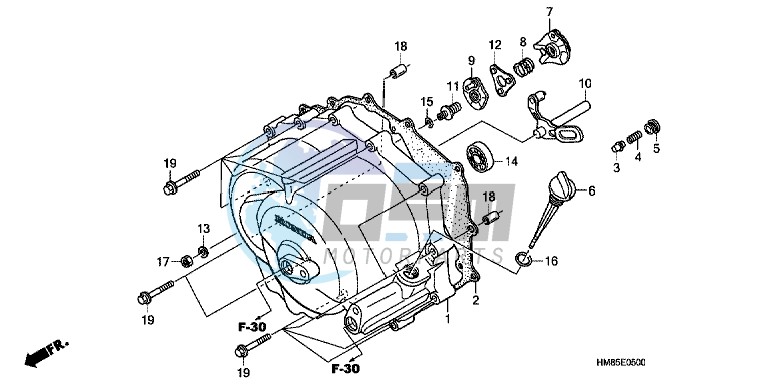 FRONT CRANKCASE COVER (TRX250TM)