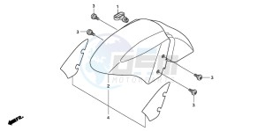 PES125R drawing FRONT FENDER