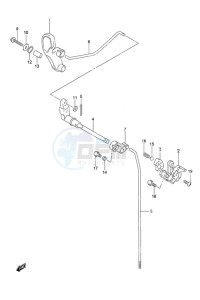 DF 20A drawing Clutch Rod Tiller Handle w/Power Tilt