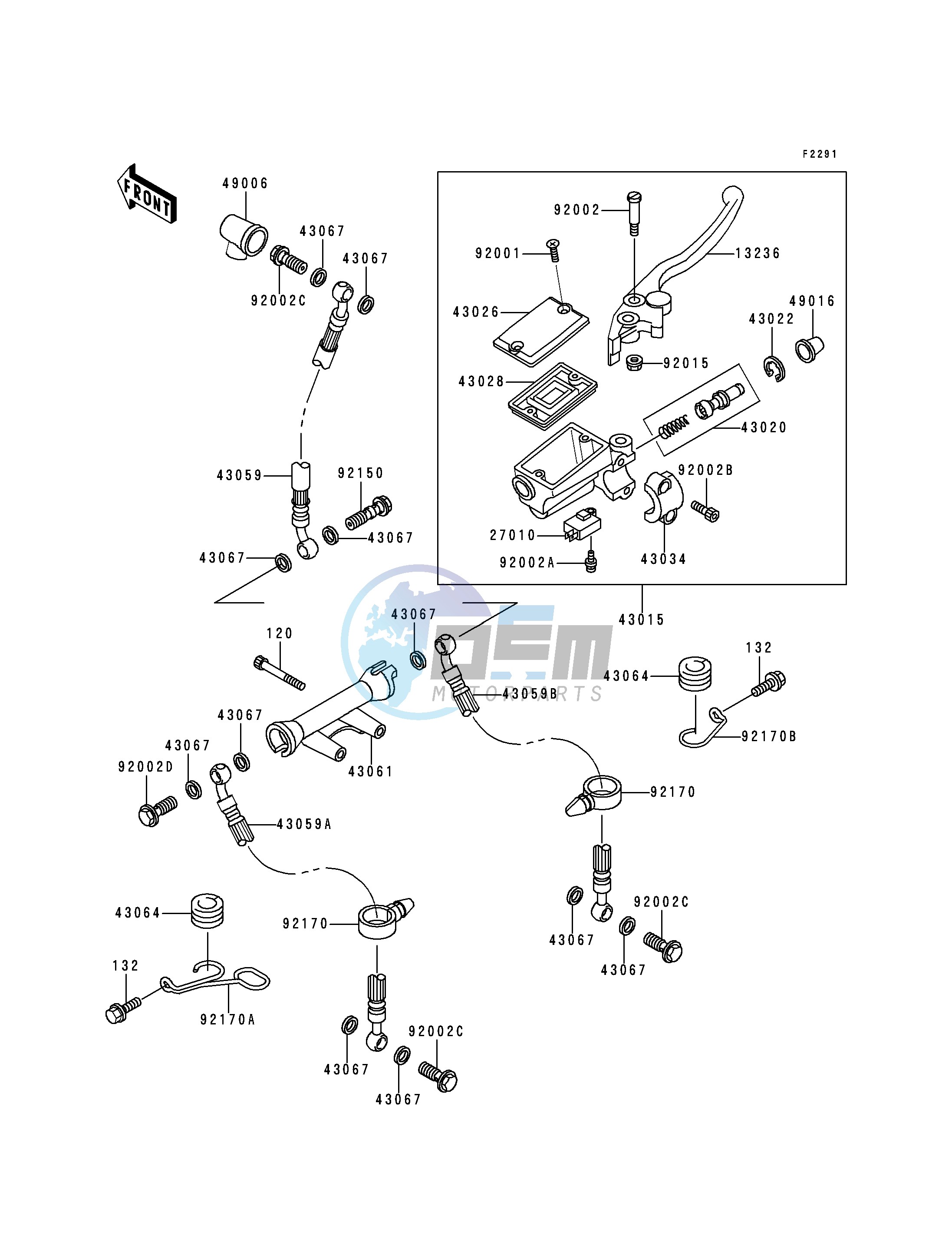 FRONT MASTER CYLINDER-- ZR750-C1- -