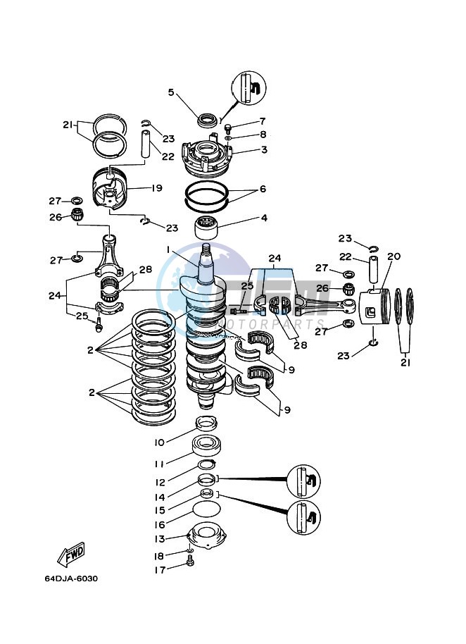 CRANKSHAFT--PISTON