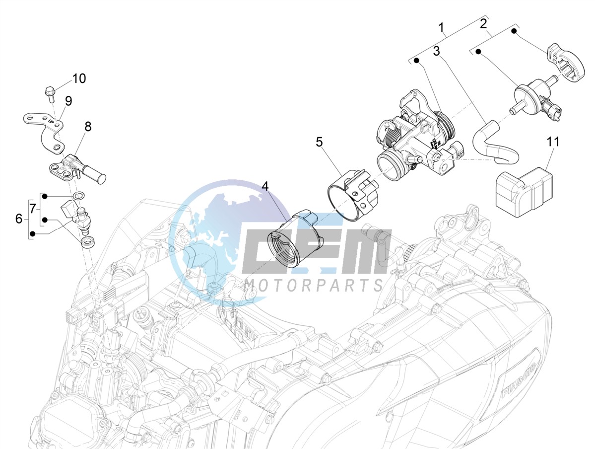 Throttle body - Injector - Induction joint