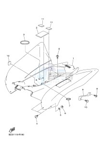 YFM90R YFM09RYXH (BD39) drawing REAR FENDER